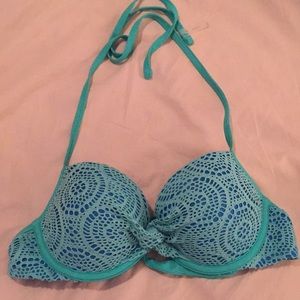 Aerie green and blue Brooke bikini